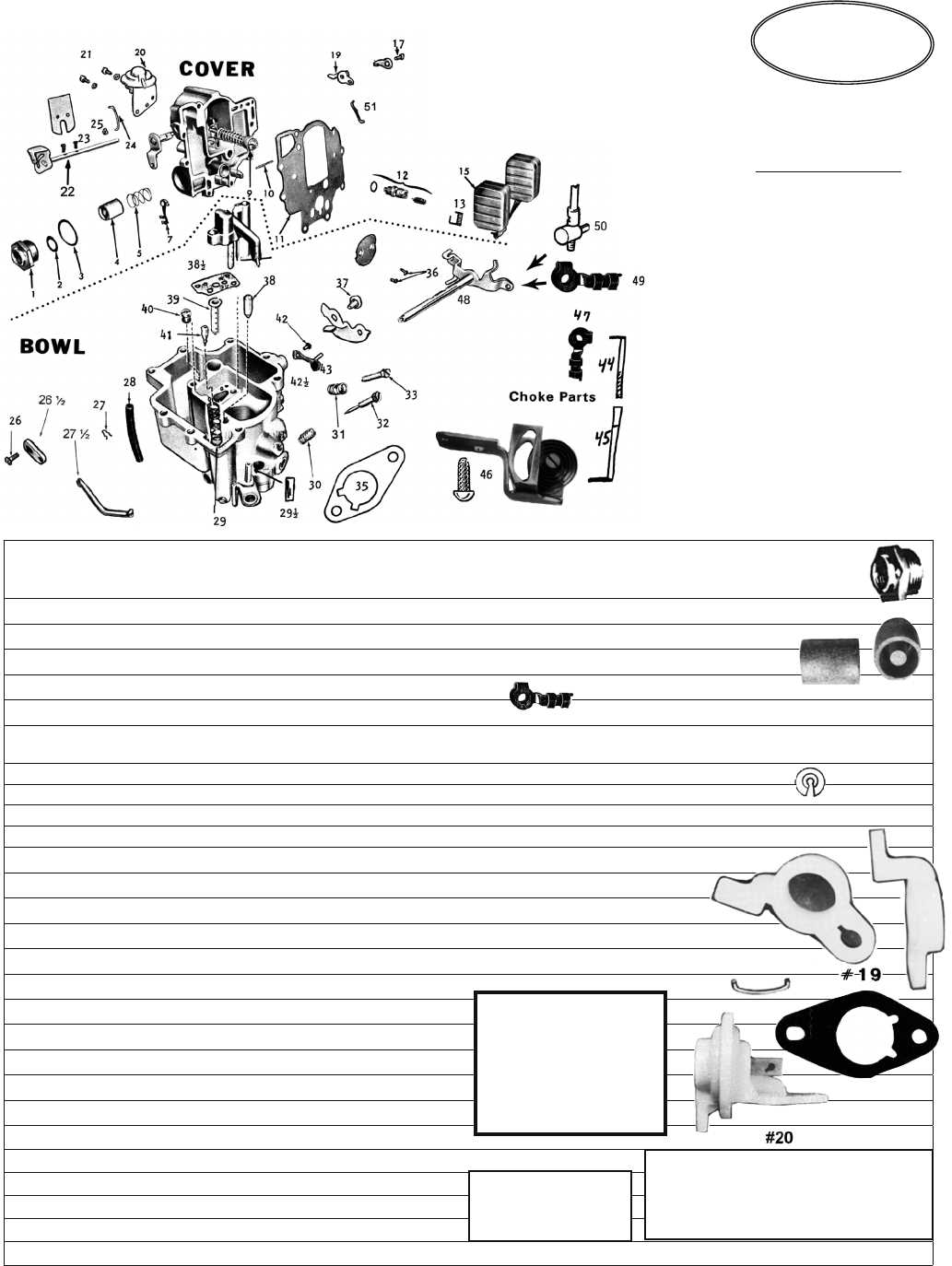 rochester quadrajet parts diagram