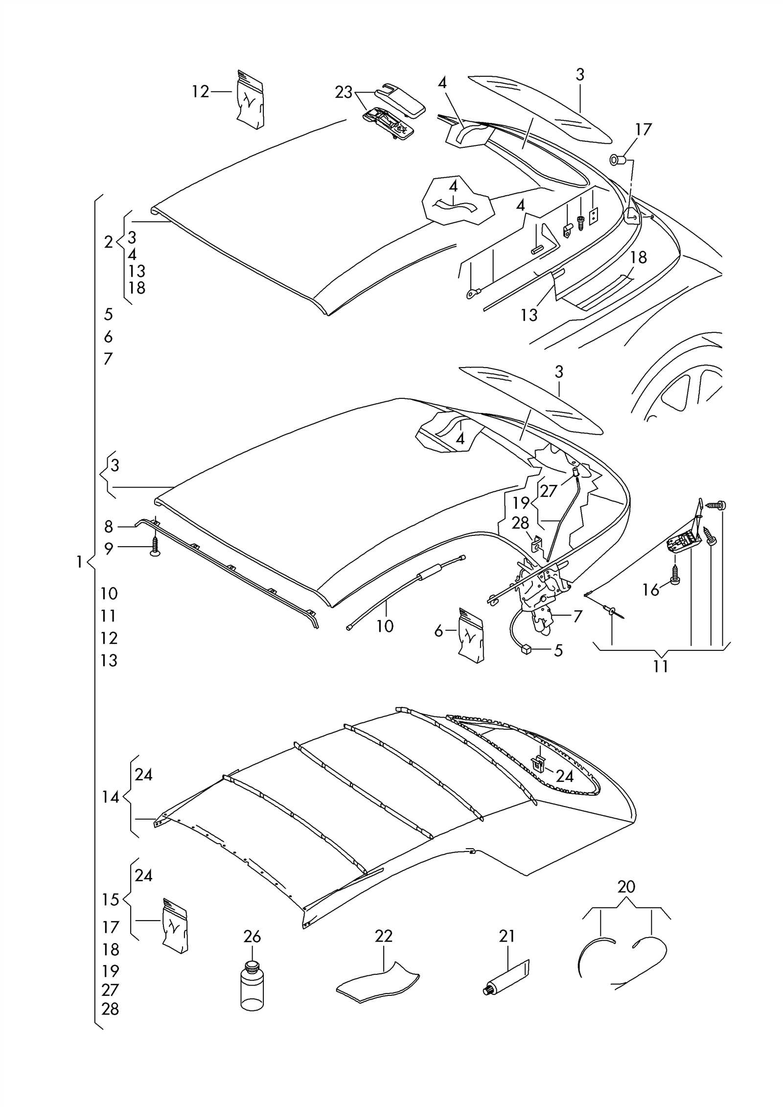 vw beetle body parts diagram