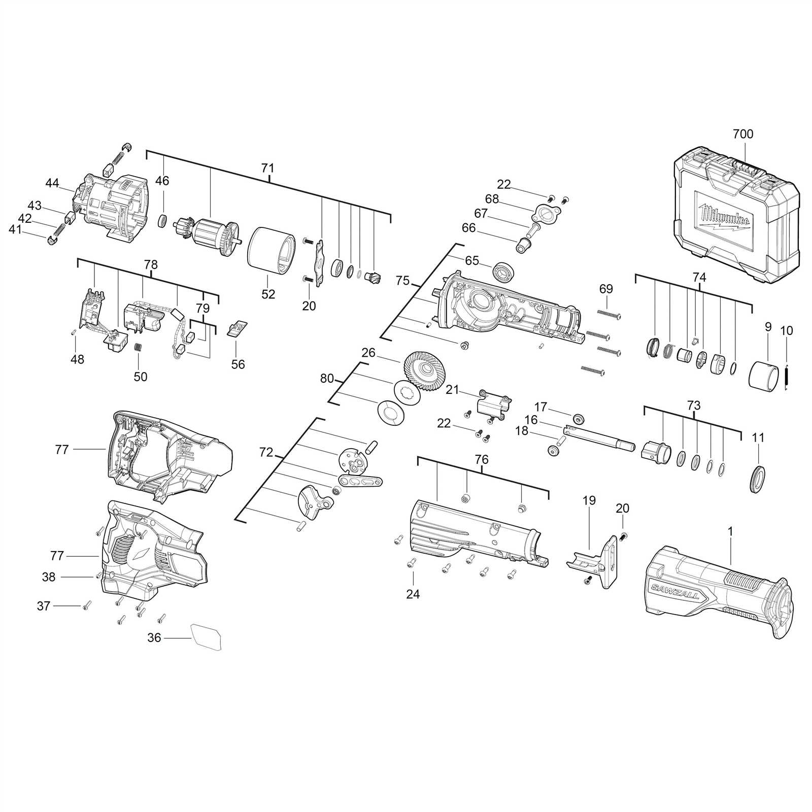 roll in saw parts diagram