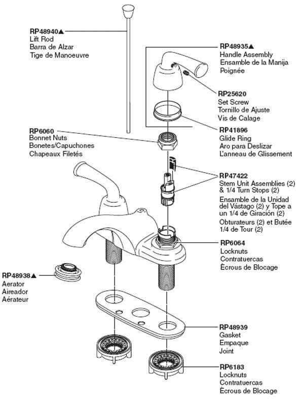 rv shower faucet parts diagram