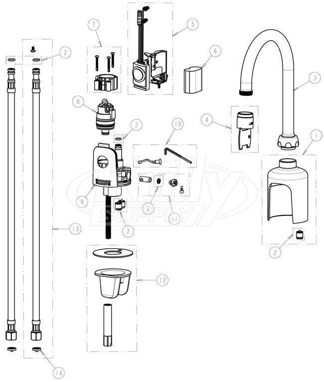 t&s faucet parts diagram