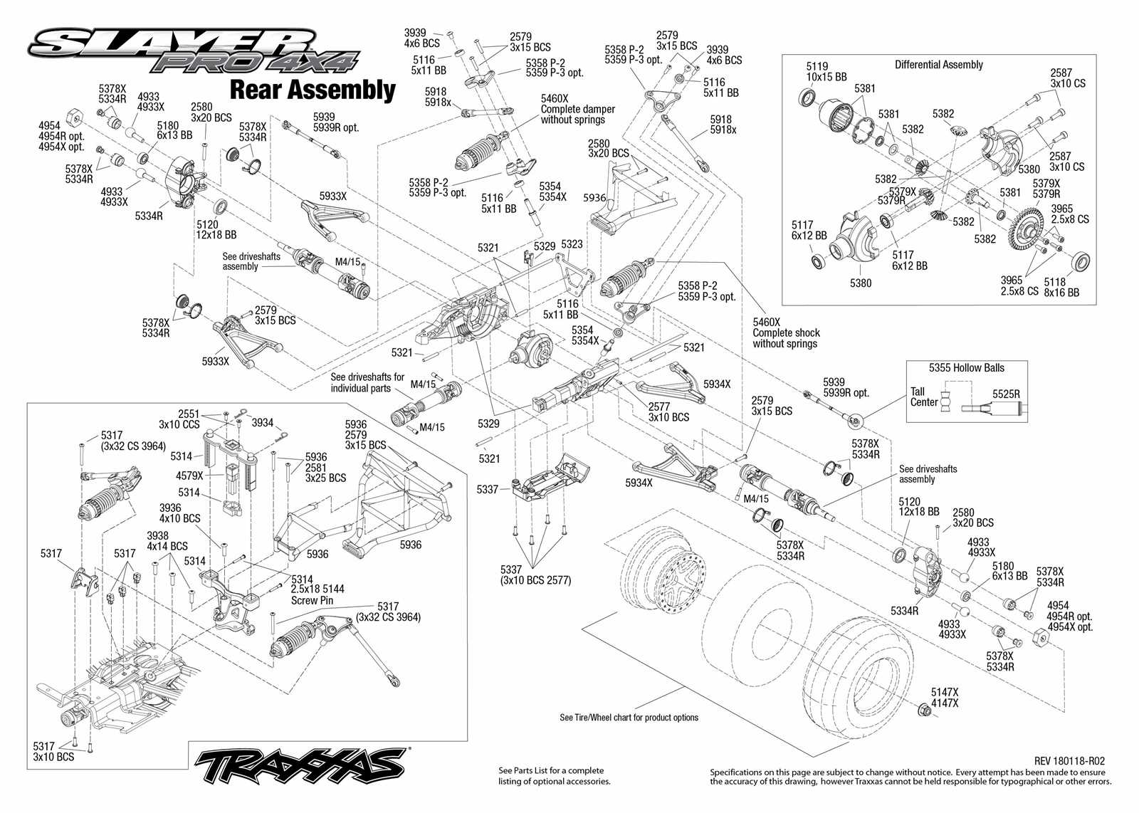 traxxas slayer pro 4x4 parts diagram