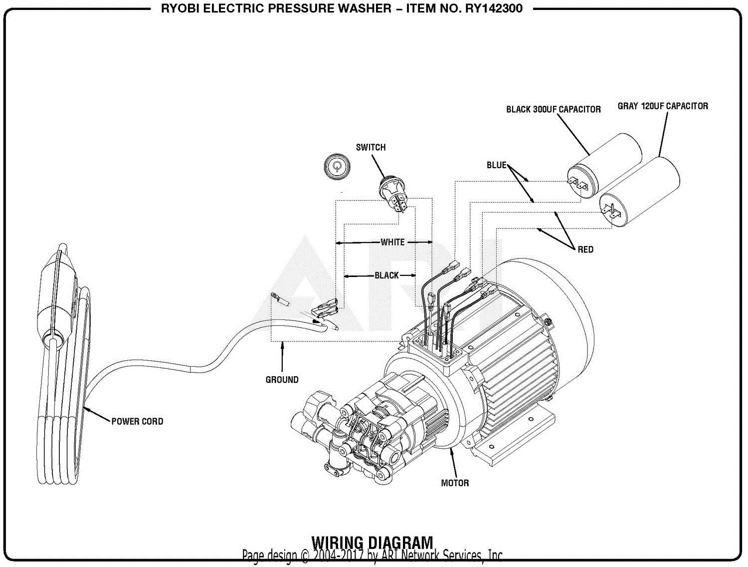 ryobi 1600 psi pressure washer parts diagram