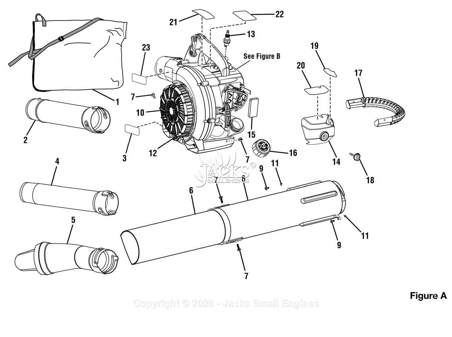 ryobi blower parts diagram