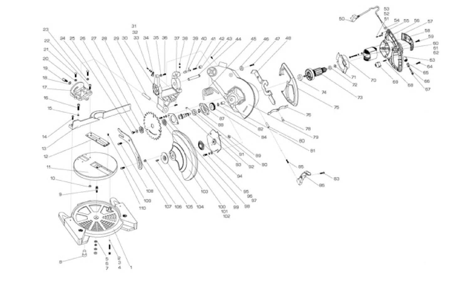 ryobi mitre saw parts diagram