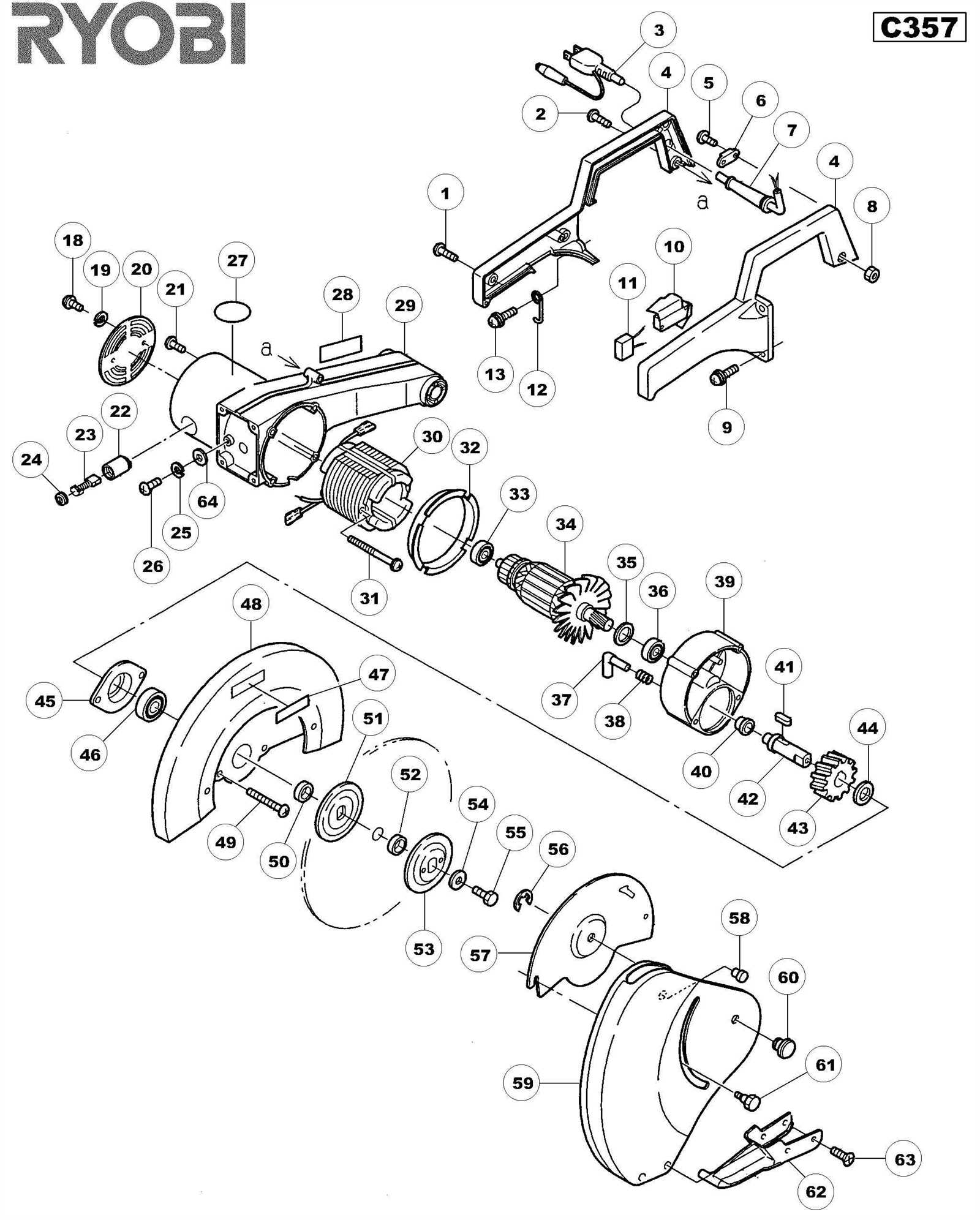 ryobi mitre saw parts diagram