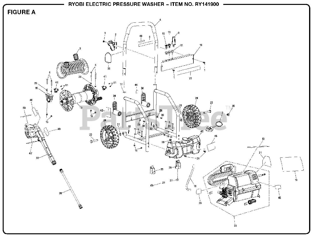 ryobi pressure washer parts diagram