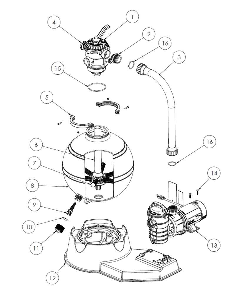 pentair pool filter parts diagram