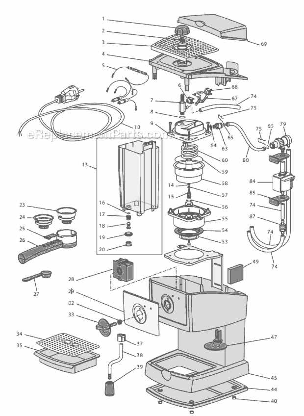 saeco magic deluxe parts diagram