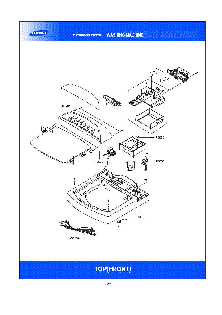 samsung front load washer parts diagram