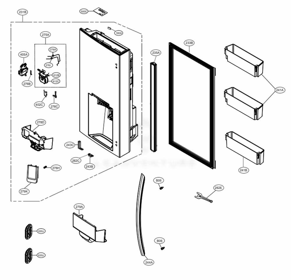 samsung refrigerator door parts diagram