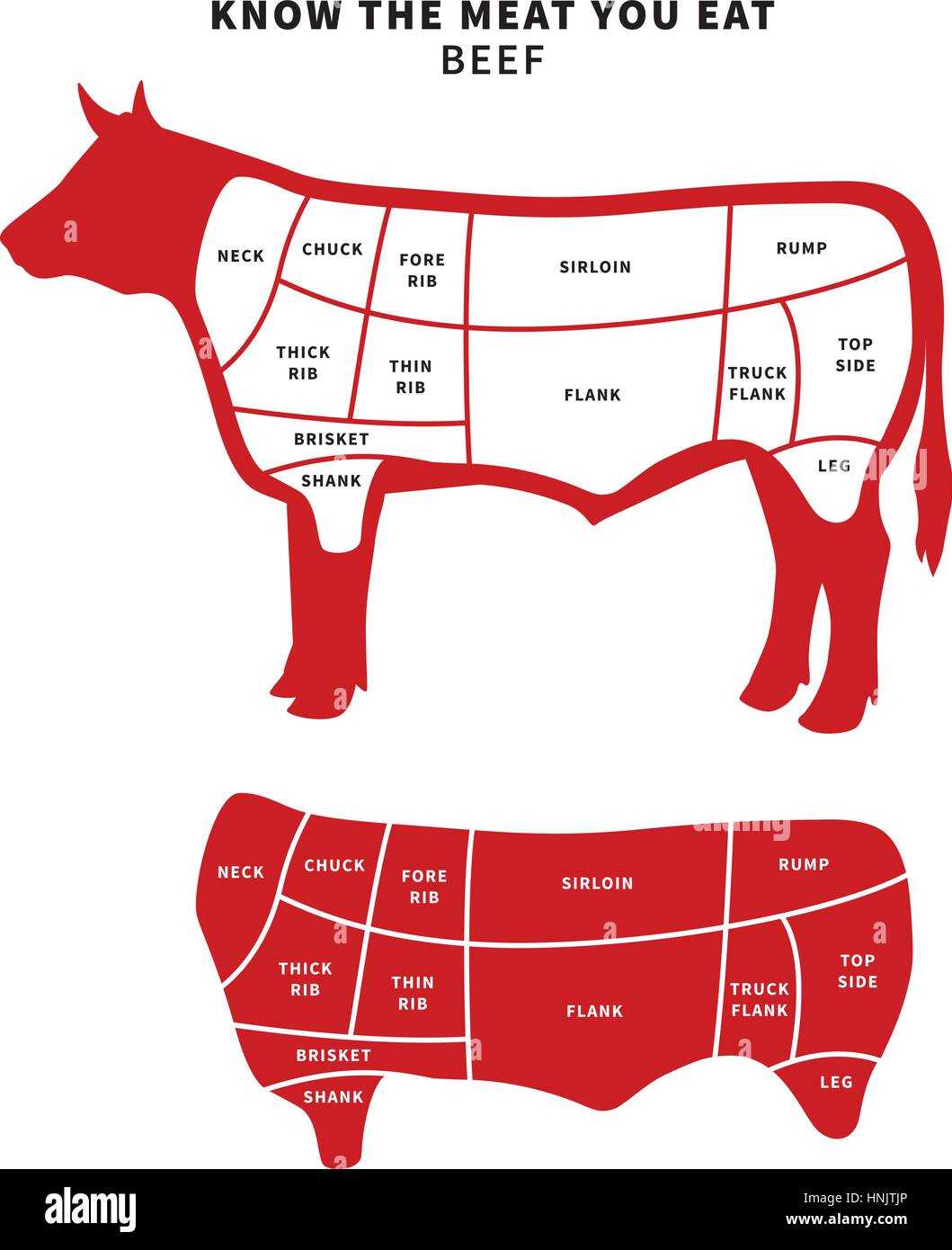 parts of beef diagram