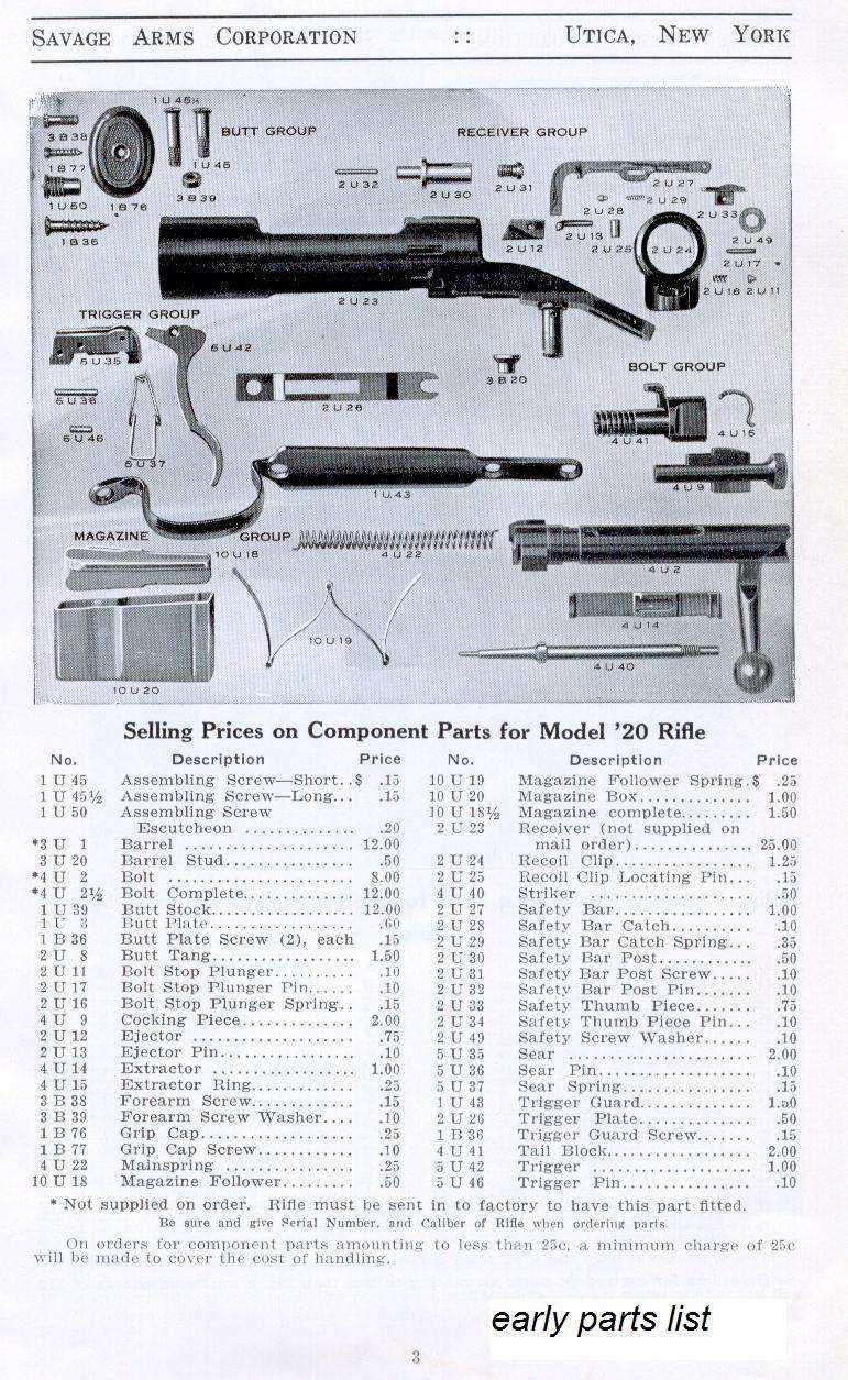 savage model 64 parts diagram