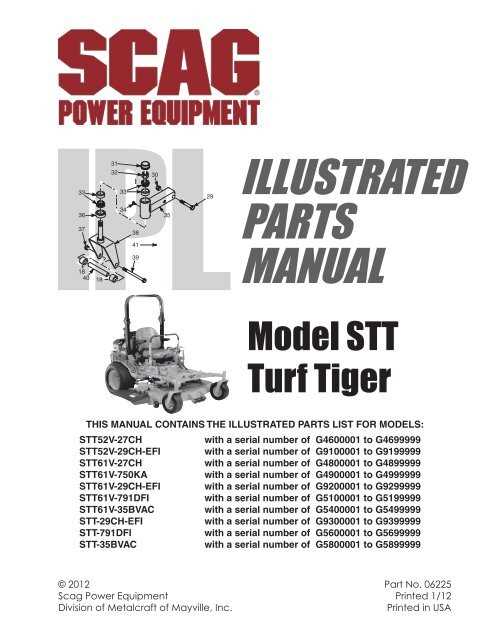 scag turf tiger parts diagram