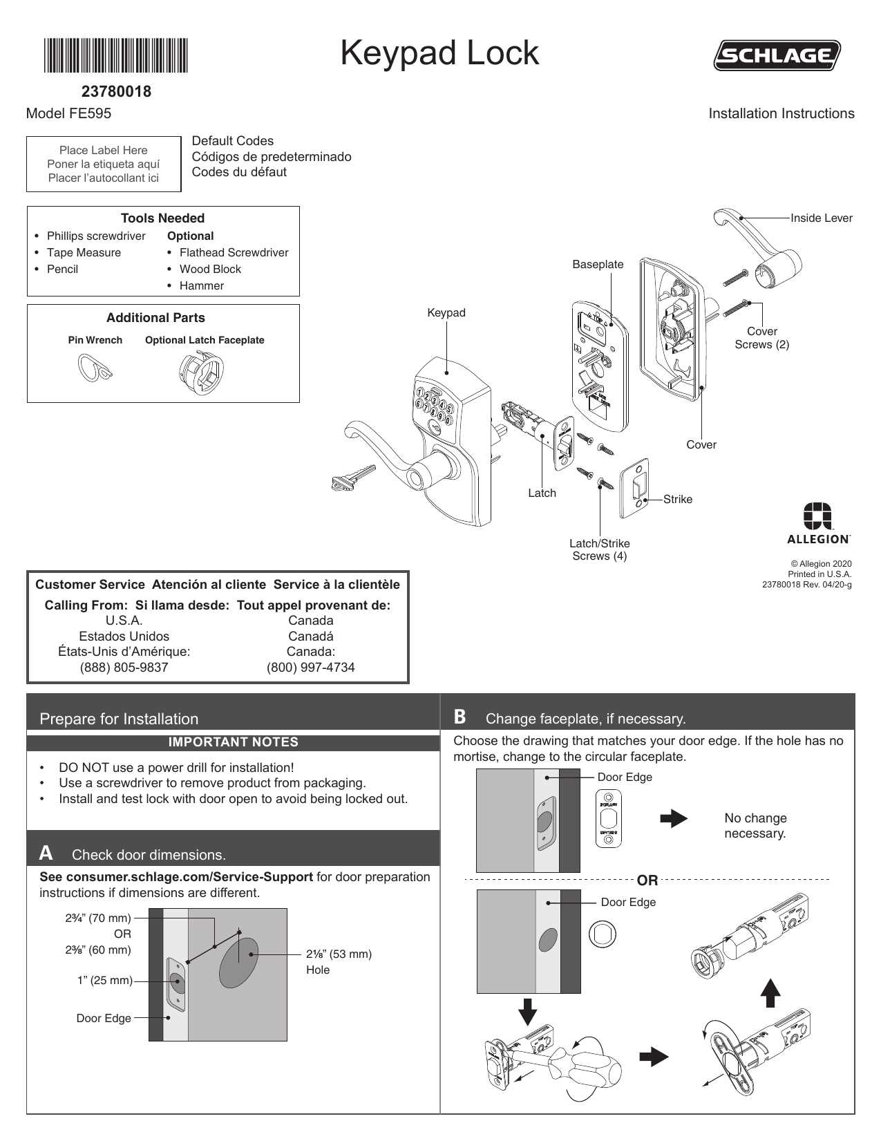 schlage fe595 parts diagram