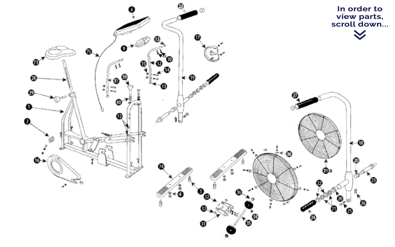 schwinn airdyne parts diagram