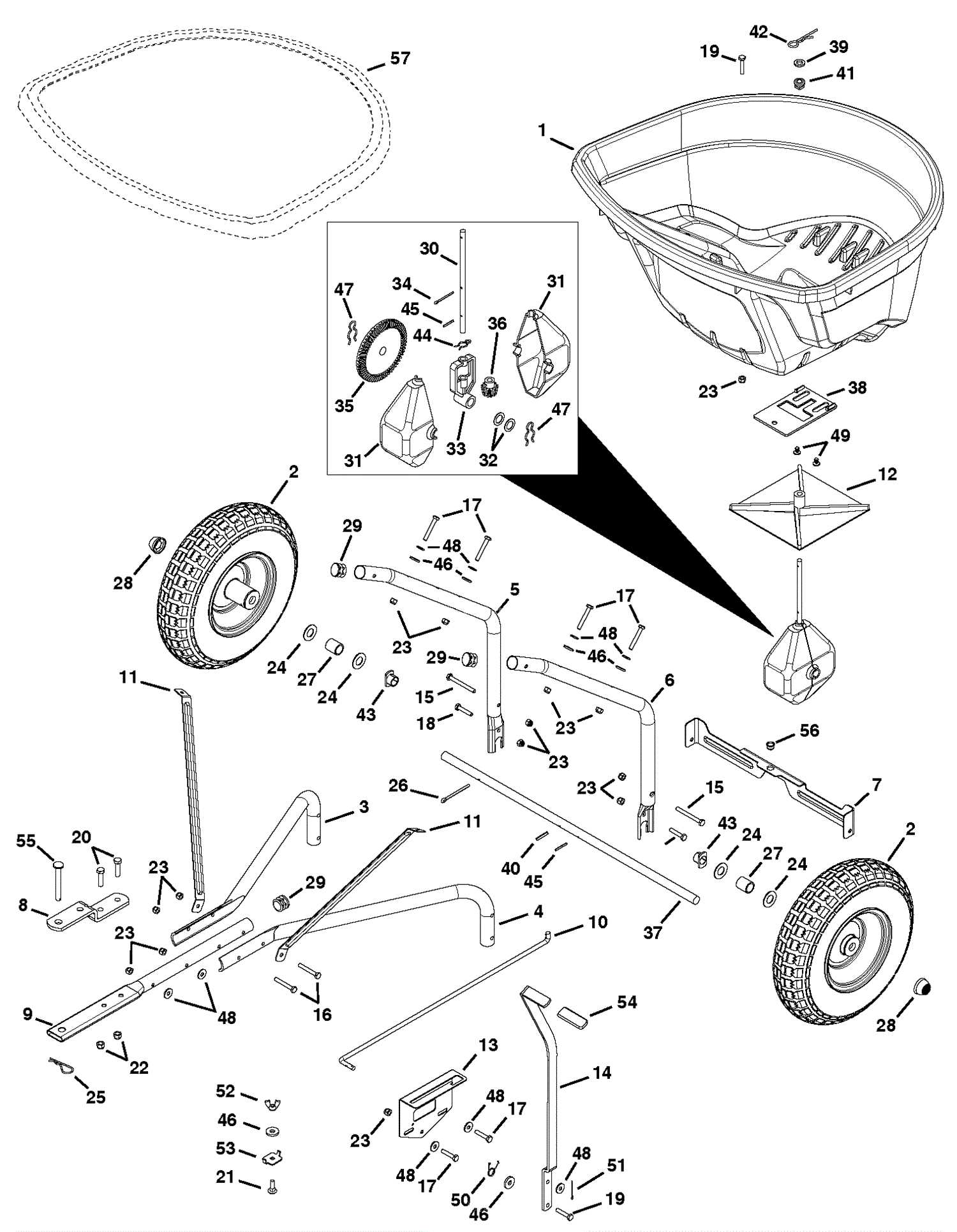 scotts edgeguard spreader parts diagram