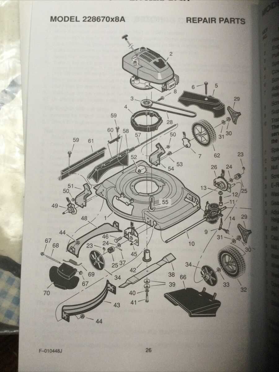 scotts push mower parts diagram