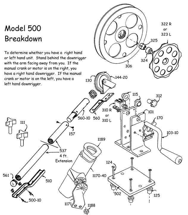 scotty downrigger parts diagram