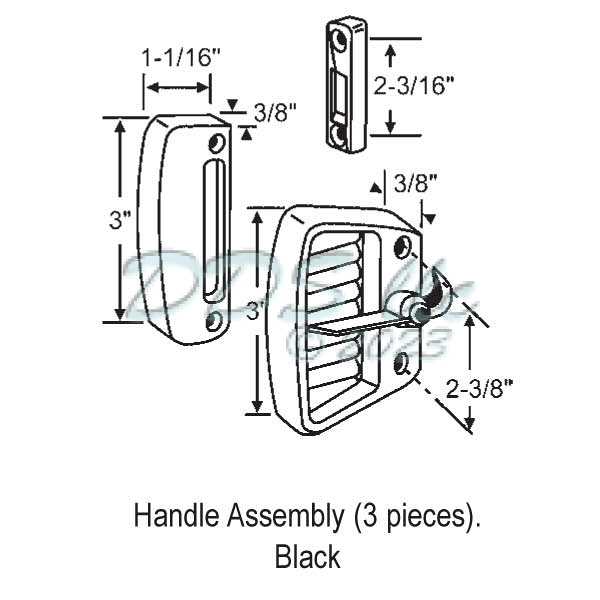 screen door handle parts diagram