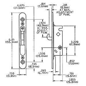 screen door handle parts diagram