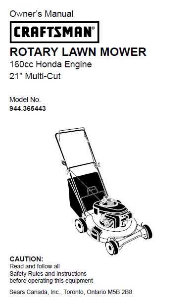 sears lawn mower parts diagram