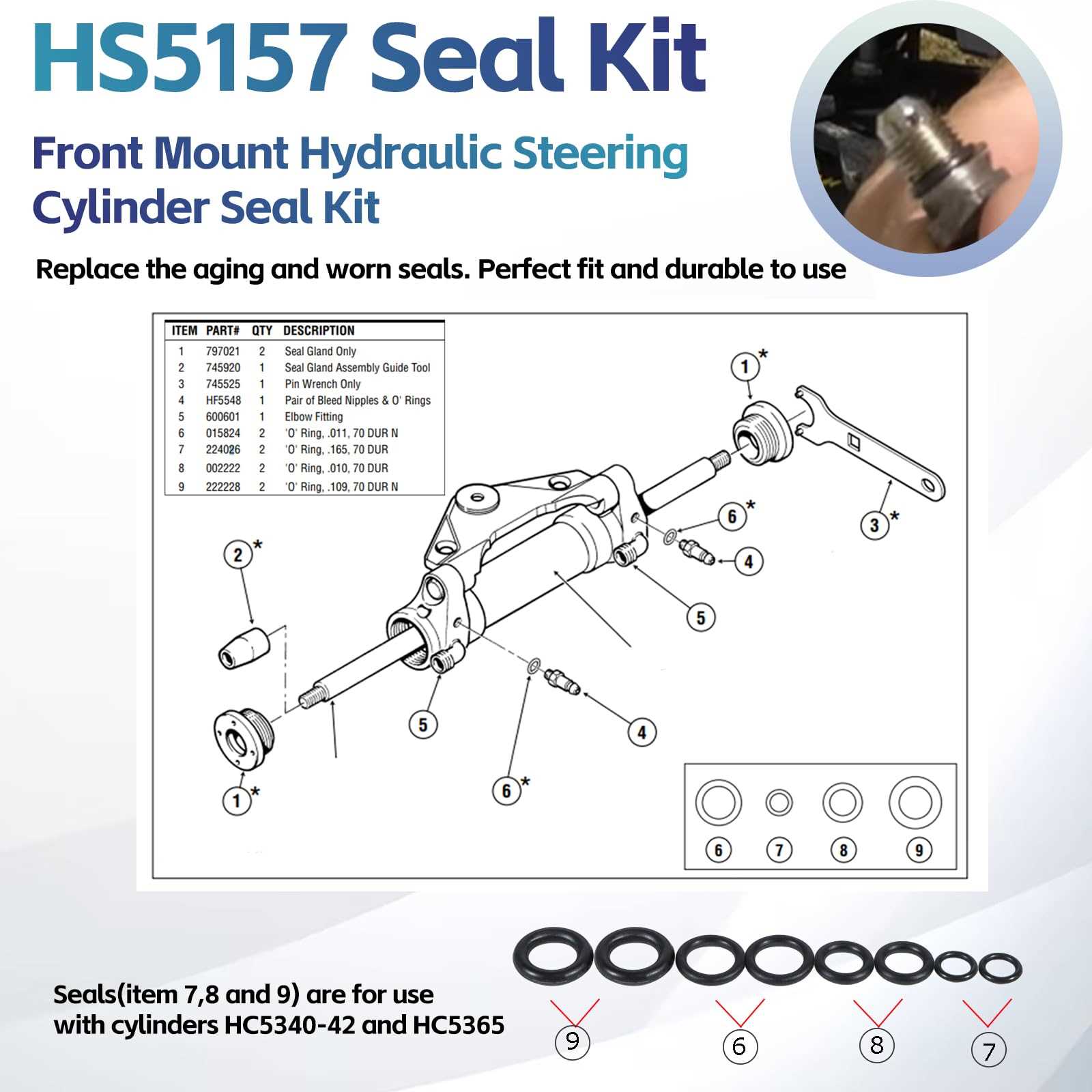 seastar hydraulic steering parts diagram