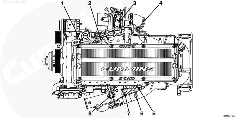 sensor location cummins isx engine parts diagram