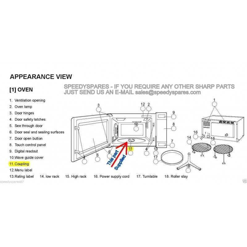 sharp microwave parts diagram