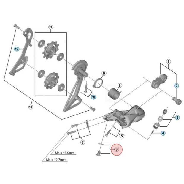 shimano 105 rear derailleur parts diagram