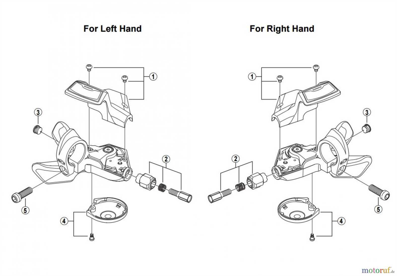 shimano shifter parts diagram