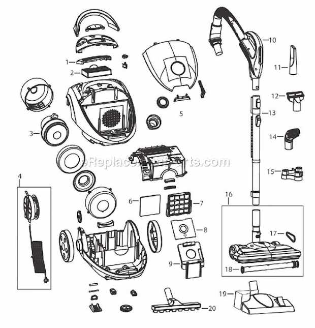 schematic miele vacuum parts diagram