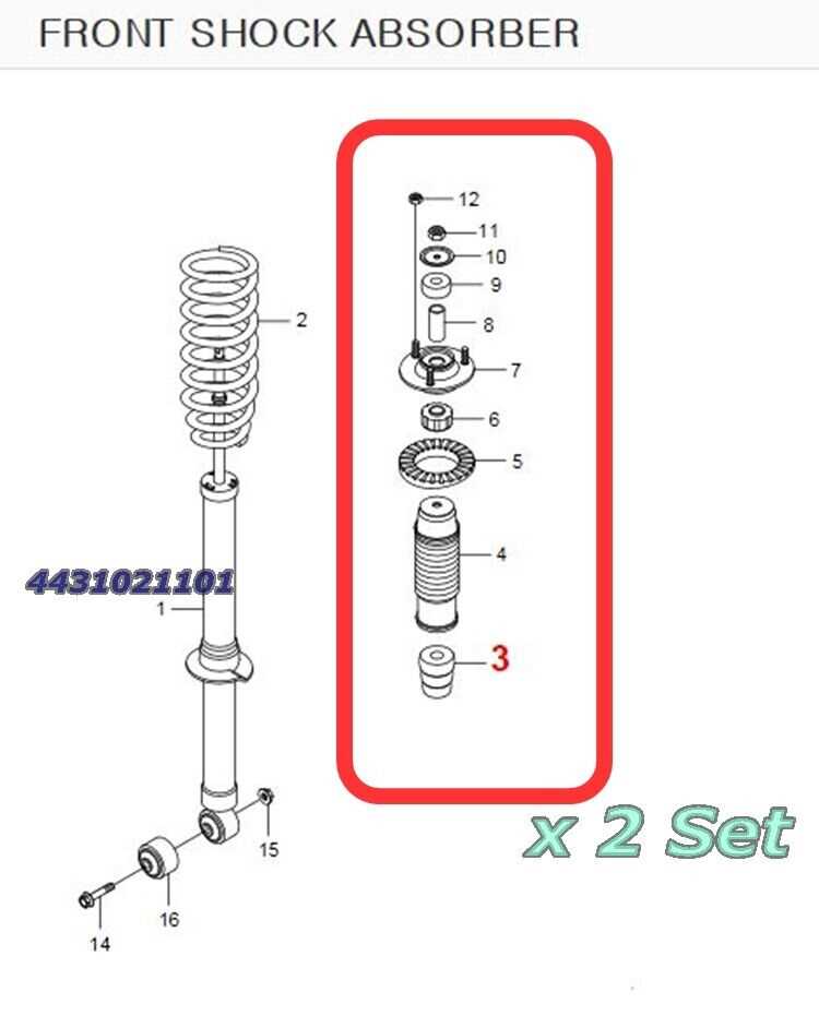 shock absorber parts diagram