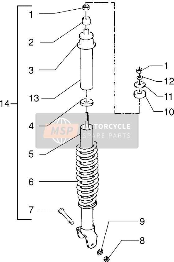 shock absorber parts diagram