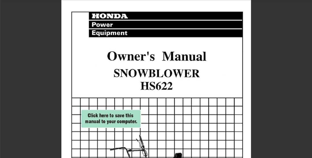 shop manual honda hs928 snowblower parts diagram