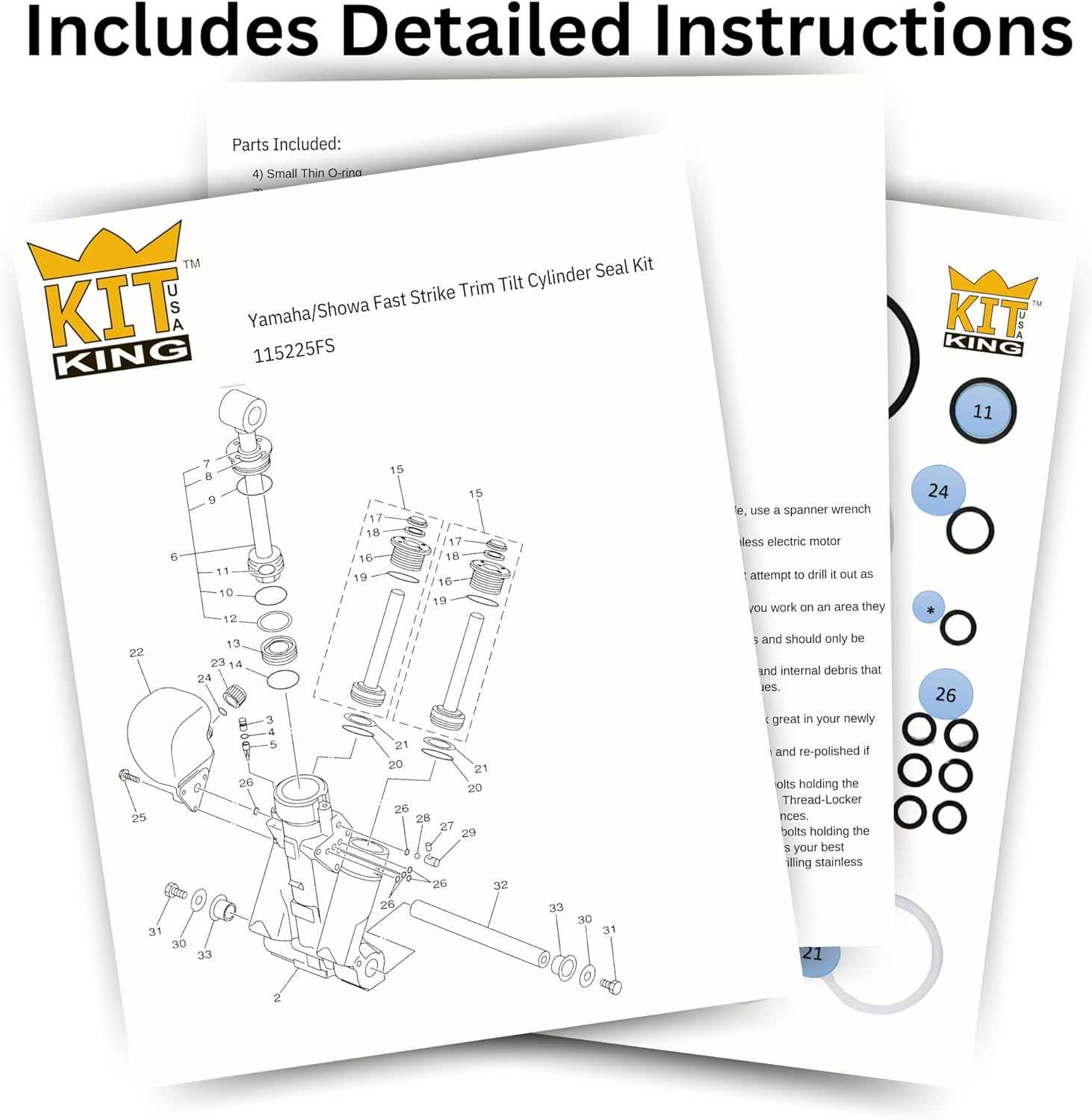 showa trim and tilt parts diagram