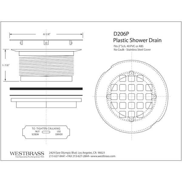 shower drain parts diagram