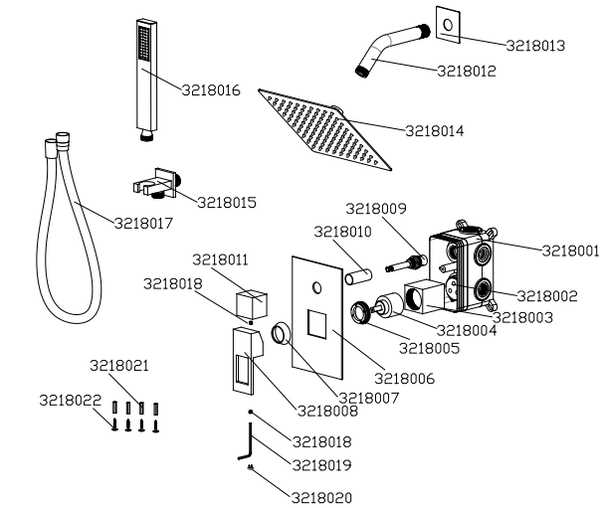 shower head parts diagram