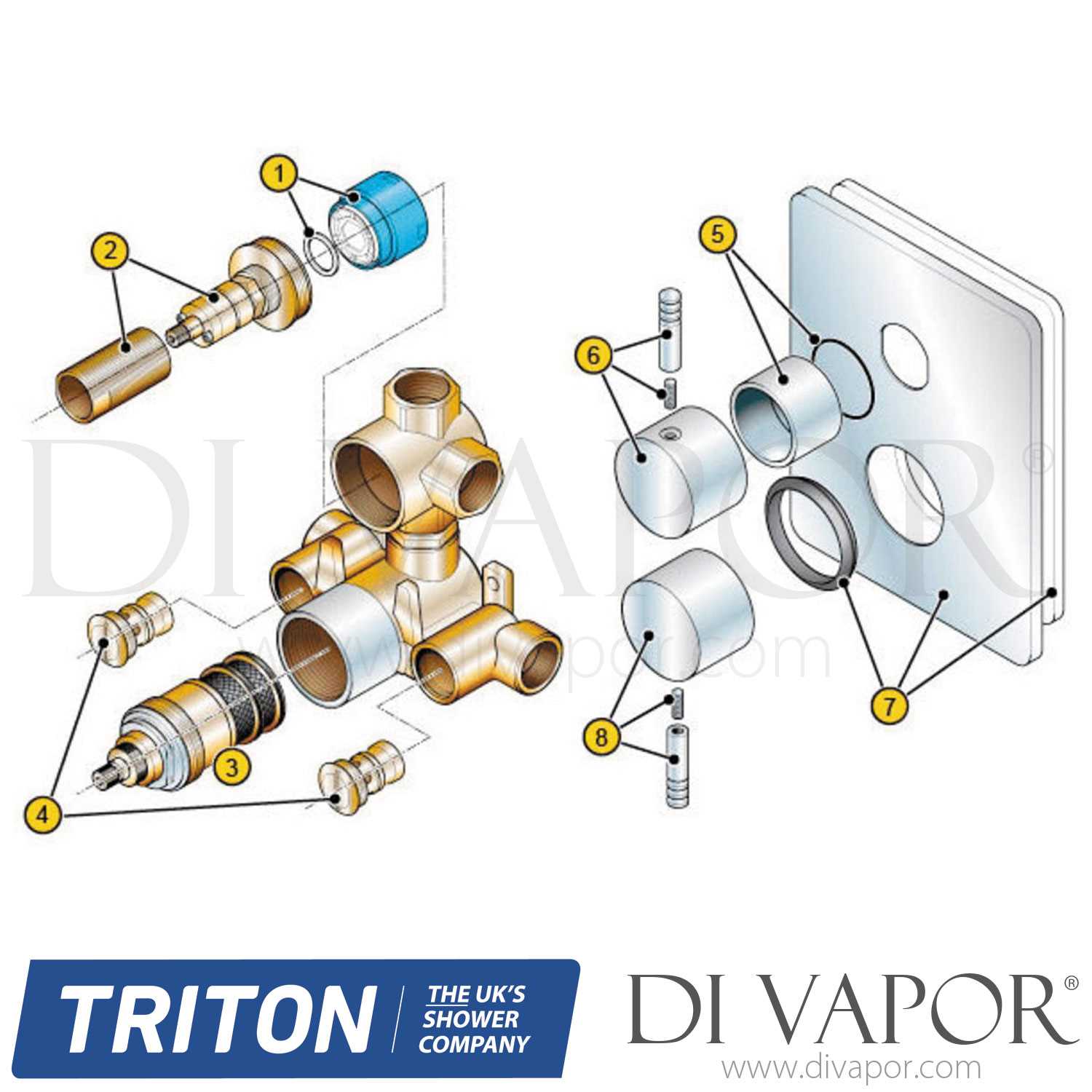 shower parts diagram