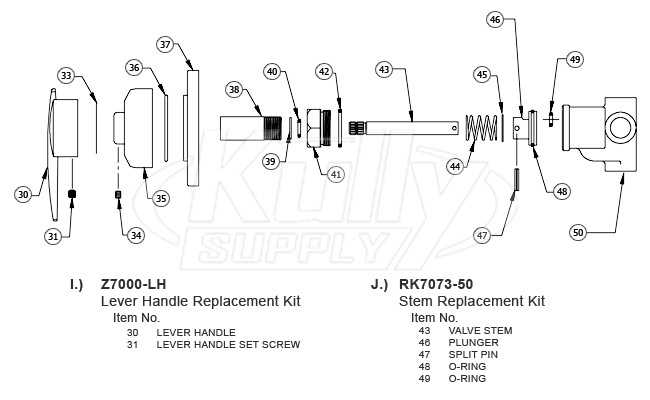 shower valve parts diagram