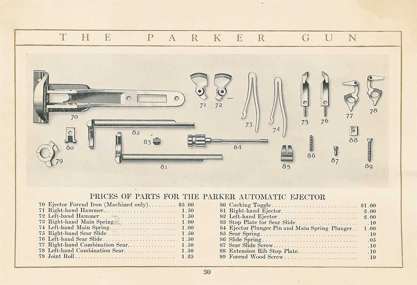 side by side shotgun parts diagram