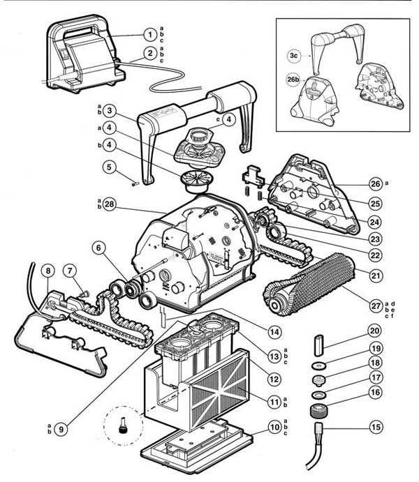 tiger shark pool cleaner parts diagram