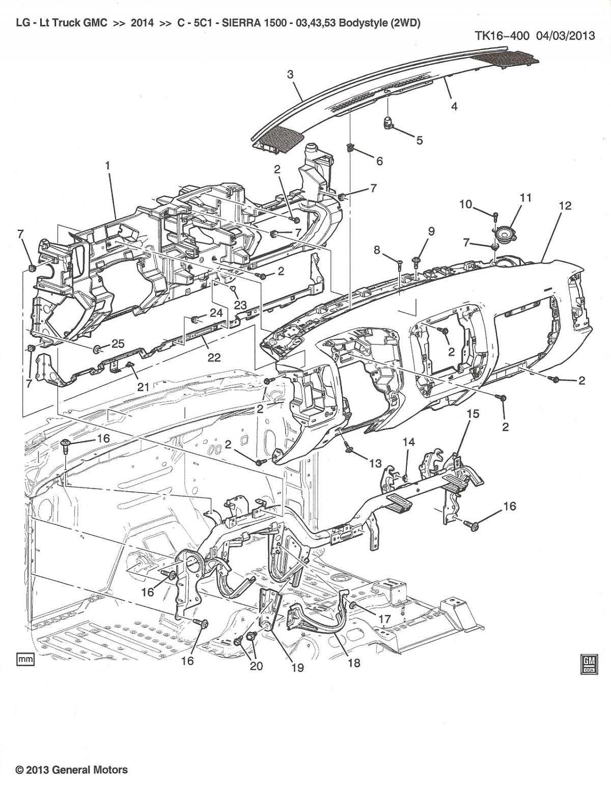 silverado interior parts diagram