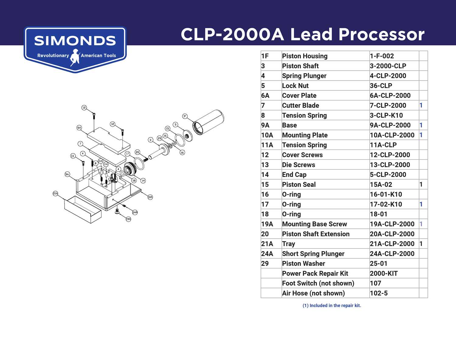 simoniz s1500 parts diagram