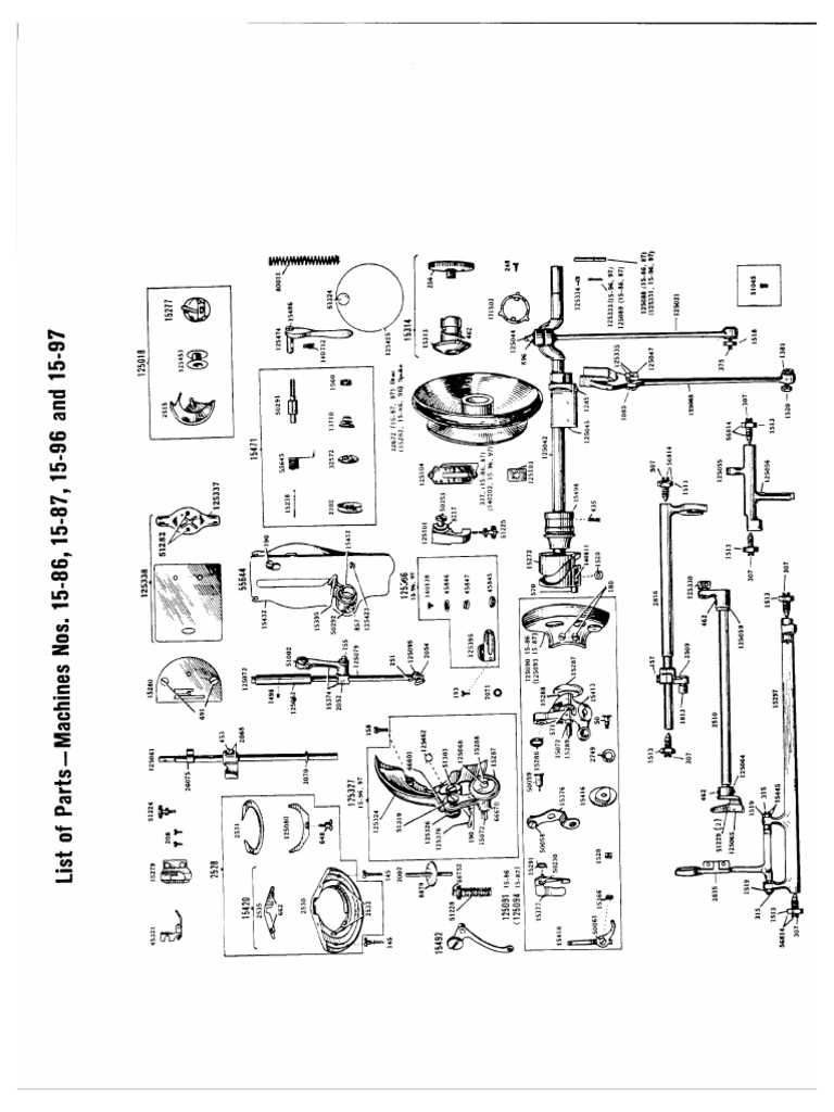 singer 15 91 parts diagram