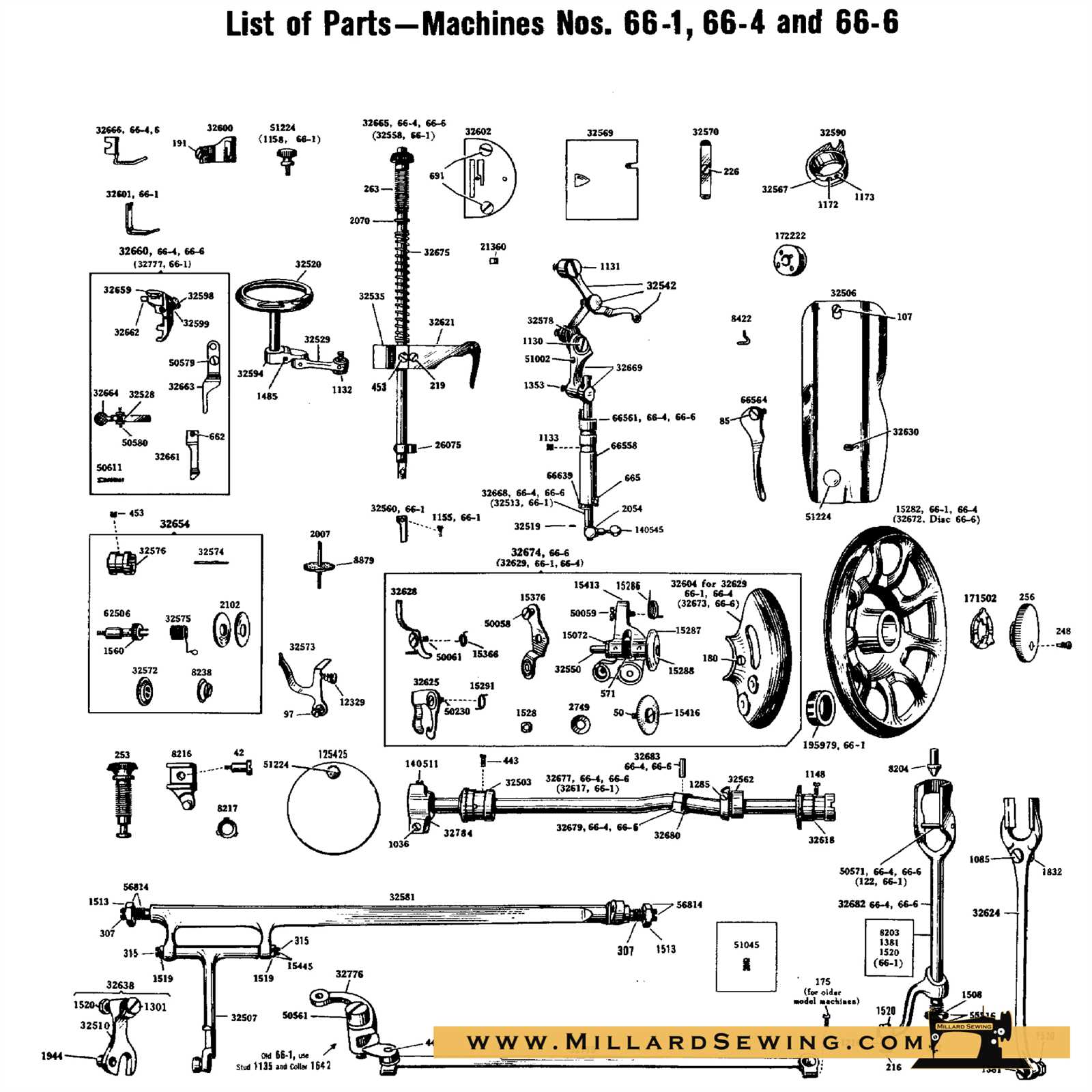 singer 201 2 parts diagram