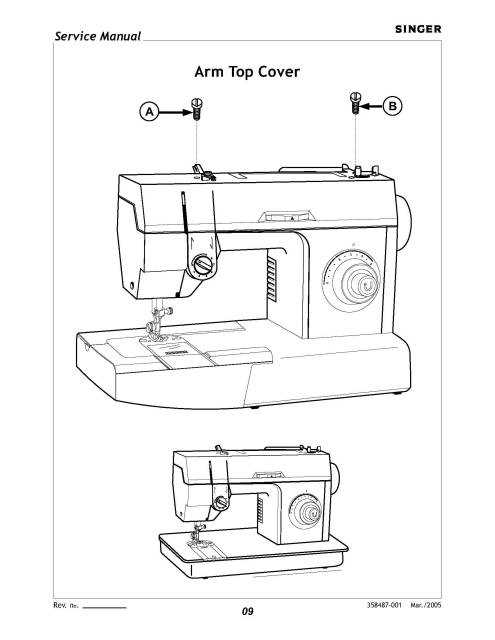 singer sewing machine parts diagram