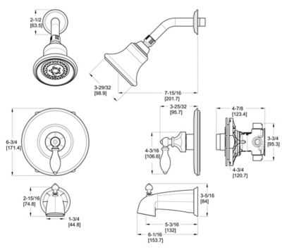 single handle price pfister shower valve parts diagram