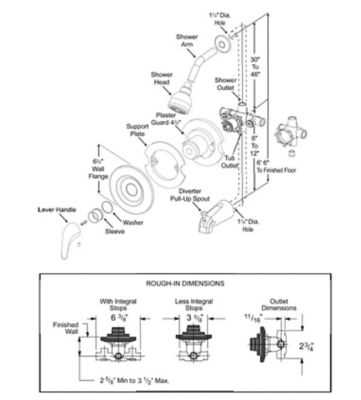 single handle price pfister shower valve parts diagram