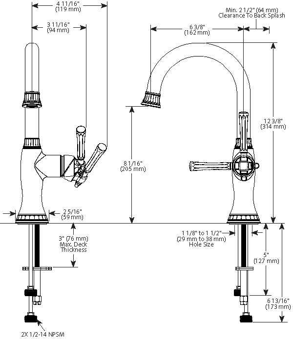 sink faucet parts diagram